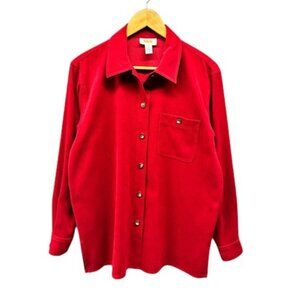 Talbots‎ Vintage Tunic Shirt Women’s Small Red Long Sleeve Casual Classic Top